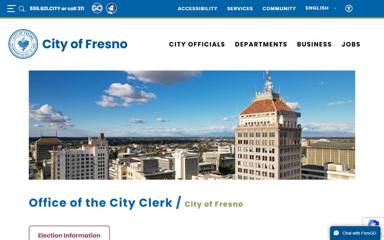 Fresno white pages city clerk portal