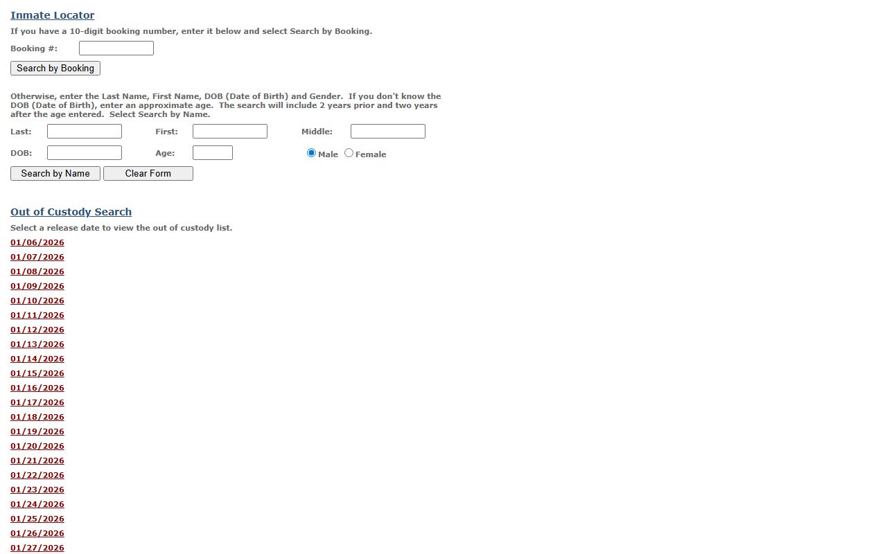 San Bernardino County white pages inmate booking search